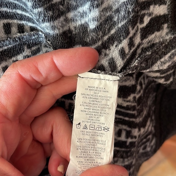 Prana hooded open front asymmetrical cardigan, sweater, size medium - Picture 4 of 4